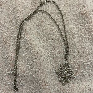 Long Abstract Diamond Necklace